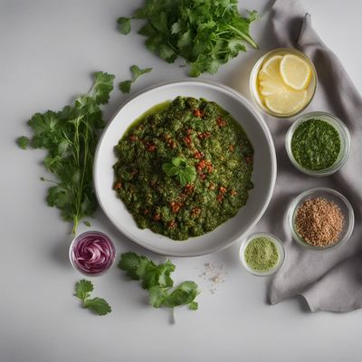 Colchón de Arvejas with Chimichurri Sauce