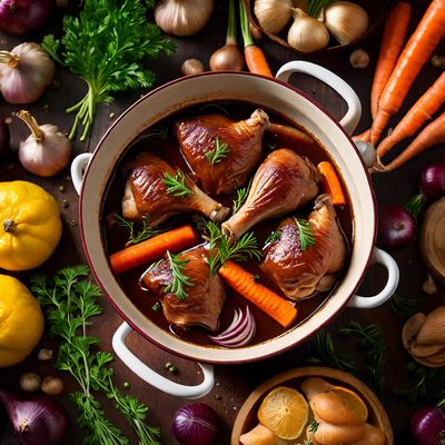 Coq au vin - Latvian Style