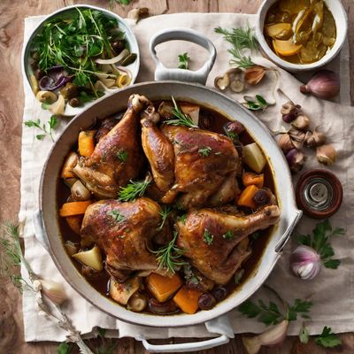 Moroccan-style Coq au Vin