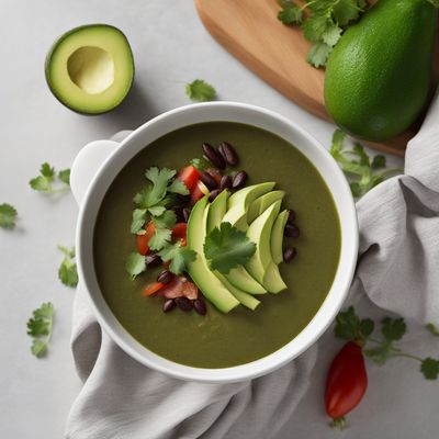 Creamy Black Bean Soup with Avocado Crema