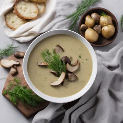 Creamy Mushroom Soup with Dill and Potatoes