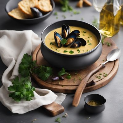 Creamy Mussel Stew with White Wine and Saffron