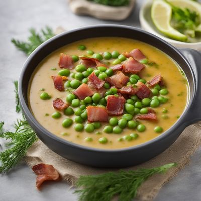 Creamy Pea Stew with Smoked Bacon