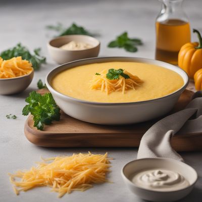 Creamy Polenta with Cheese and Sour Cream