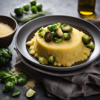 Creamy Polenta with Roasted Brussels Sprouts