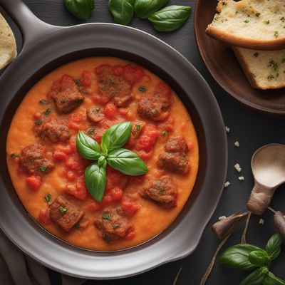 Creamy Polenta with Tomato and Sausage Ragù