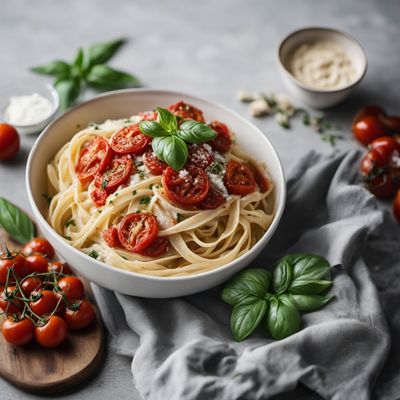 Creamy Ricotta Fettuccine with Roasted Tomatoes