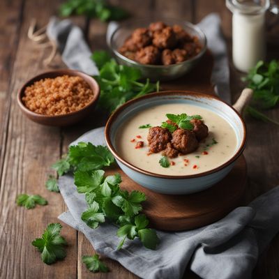 Creamy Yogurt Soup with Meatballs