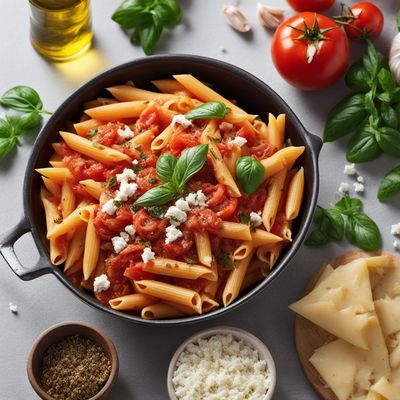 Cretan-style Penne with Tomato and Feta