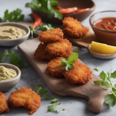 Crispy Shrimp Fritters with Spiced Dipping Sauce