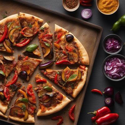 Crispy Spanish Flatbread with Roasted Vegetables