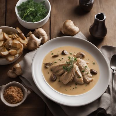 Czech-inspired Creamy Chicken and Mushroom Stew