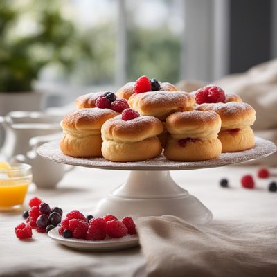 Czech Sweet Buns with Fruit Filling