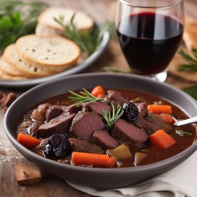 Dalmatian Beef Stew with Red Wine and Prunes