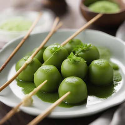 Denpun Dango with Matcha Glaze