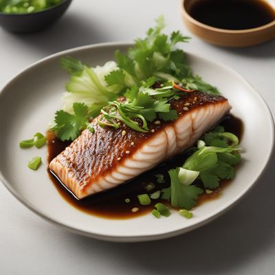 East Asian-style Steamed Fish with Soy Ginger Sauce
