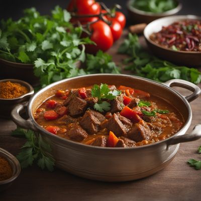 Egyptian Spiced Lamb and Bread Casserole