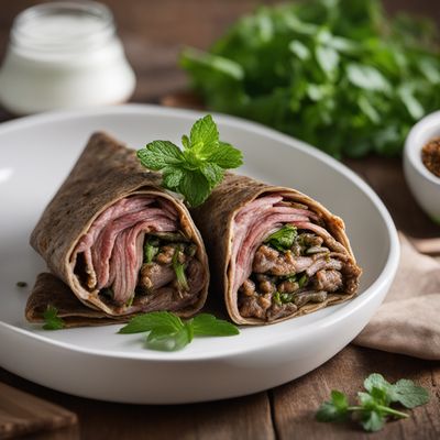 English-style Spiced Lamb Offal Wrap