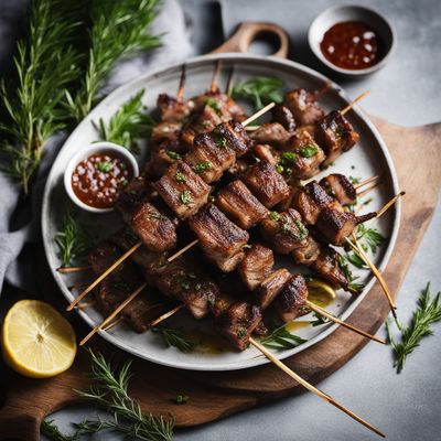 Epirotic Lamb Skewers with Herb Marinade