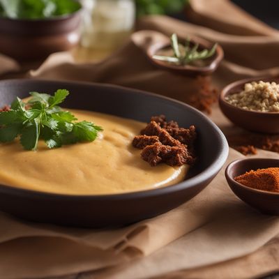 Eritrean Cheese Dip with Injera