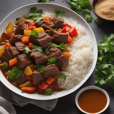 Fah-fah with Spiced Lamb and Vegetables