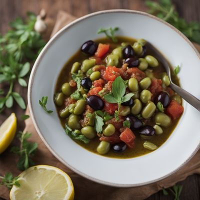 Fava Bean Stew with Ionian Island Flavors