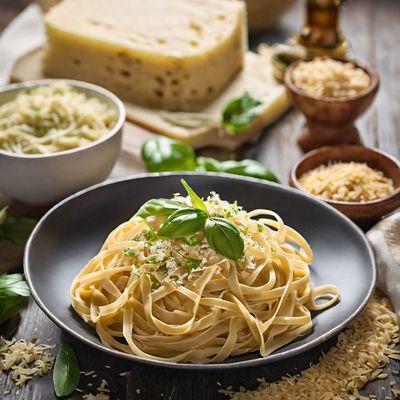 Fettuccine con Salsa de Mantequilla y Parmesano