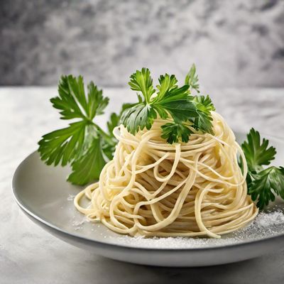 Fettuccine Burro e Parmigiano with a Molecular Twist