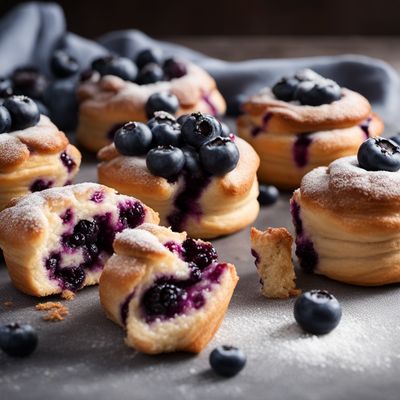 Finnish Blueberry Pulla Cruffins