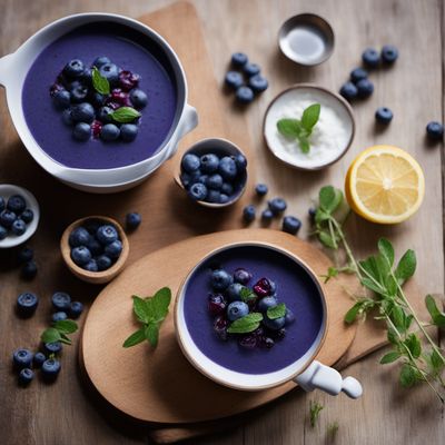 Finnish Blueberry Soup with Semolina Dumplings