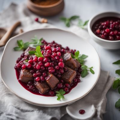 Finnish Rye Sausage with Lingonberry Sauce