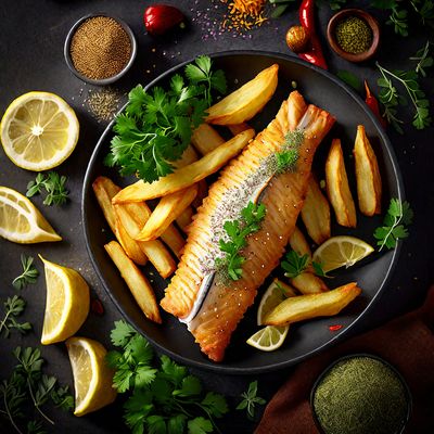 Arab-style Baked Fish and Chips