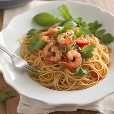 Floribbean Spaghettini with Jerk Shrimp