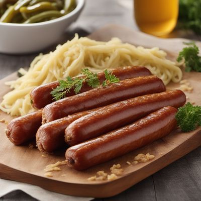 Frankfurter Würstchen with Sauerkraut and Mustard Sauce