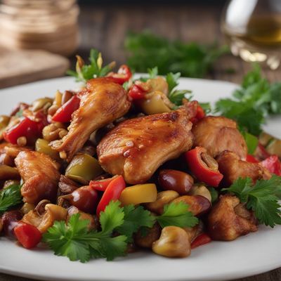 Galician-Style Stir-Fried Chicken with Chestnuts