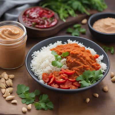 Gari Foto with Spicy Peanut Sauce