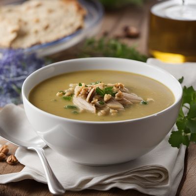 Georgian Chicken Soup with Walnut Sauce