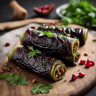 Georgian Eggplant Rolls with Walnut Filling