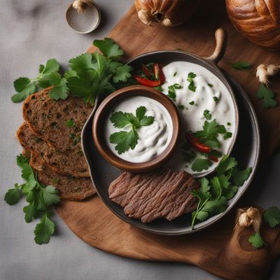 Georgian-inspired Tharıd with Spiced Lamb and Yogurt Sauce