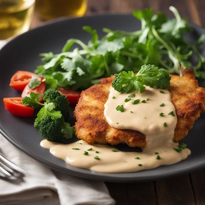 German-style Chicken Schnitzel with Mustard Cream Sauce