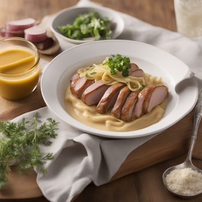 German-Style Knockwurst with Sauerkraut and Mustard Sauce