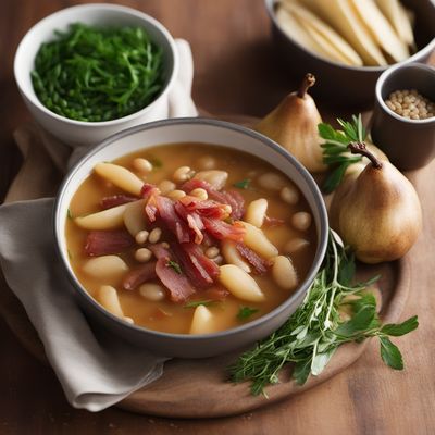 German-style Pear, Bean, and Bacon Stew