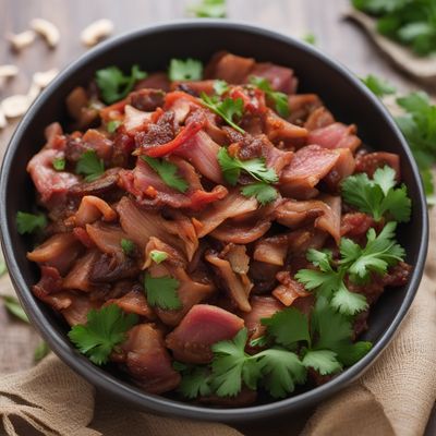 Ghanaian Mushroom and Ham Stir-Fry