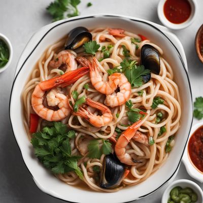 Gibraltarian-style Udon with Seafood