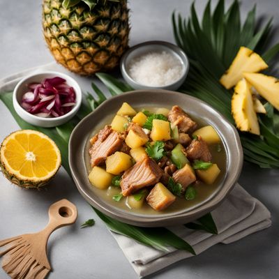 Ginataang Baboy with Pineapple Chunks