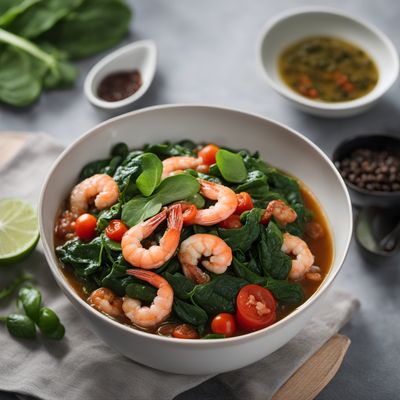 Ginisang Munggo with Shrimp and Spinach