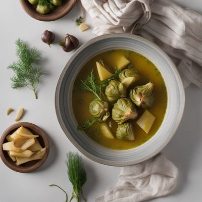 Greek Artichoke Stew with Lemon and Dill