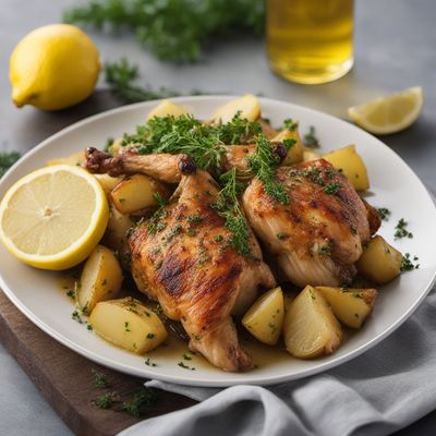 Greek Lemon Garlic Chicken with Potatoes