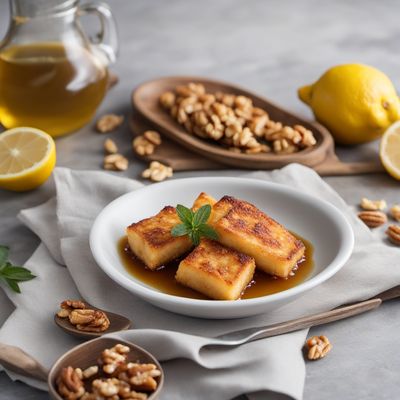 Greek-Style Fried Cheese with Honey and Walnuts