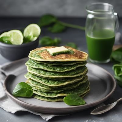 Green Pancakes with Spinach and Cheese